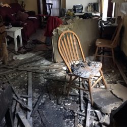 Image of apartment fire aftermath