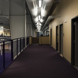 Interior image of upstair corridor of Kerr-Pegula Athletic Field House.