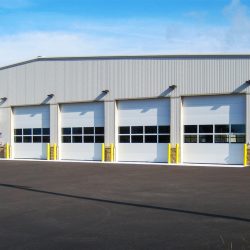 Exterior view of the Town of Nichols Highway Garage, showcasing its facility for vehicle maintenance and road operations.